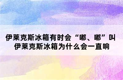 伊莱克斯冰箱有时会“嘟、嘟”叫 伊莱克斯冰箱为什么会一直响